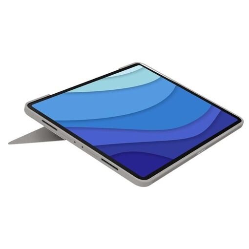 Logitech Combo Touch - Keyboard Case with Trackpad - Backlit - Apple Smart Connector - QWERTY - US International - Sand - for Apple 12.9-inch iPad Pro (5th Gen)