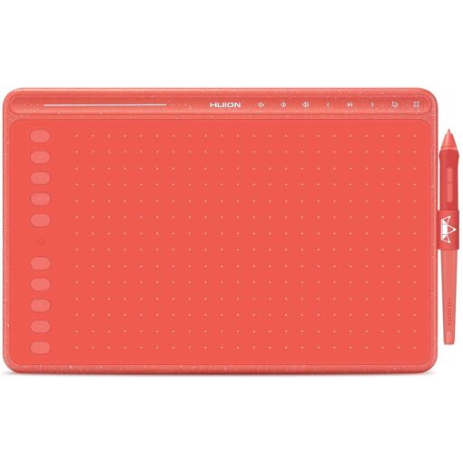HUION HS611 10x6 Inch Graphic Tablet (Red)