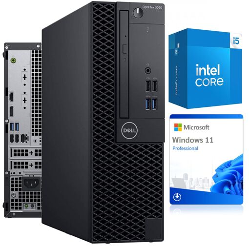 PC de escritorio Dell OptiPlex 3060 SFF Slim i5-8400 16GB 480GB SSD con Windows 11 Pro