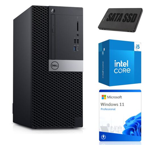Torre Dell OptiPlex 7070 - i5-8500, 16GB de RAM, 512GB SSD, Win11Pro