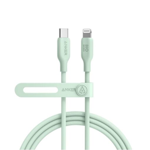 Cable Anker 541 USB-C a Lightning biobasado - Verde, 1.8 m (Europa, enchufe RU exclusivo)