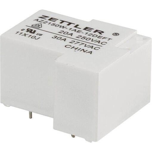 Zettler AZ2150W-1AE-12DEFT 12V DC 30A 1NO Relay (Pack of 1) - Zettler Electronics