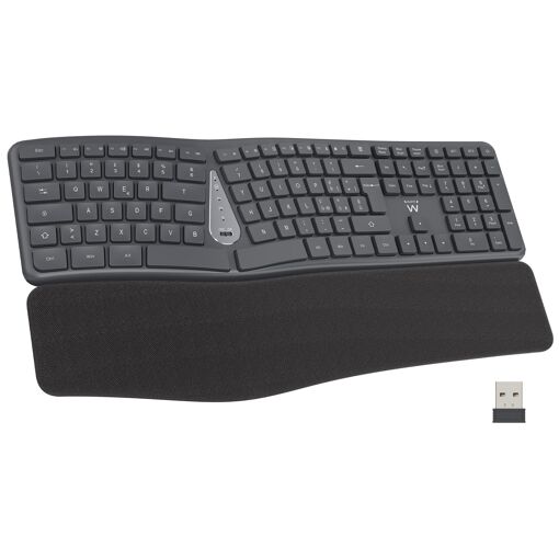 Clavier Ewent EW3288 sans fil RF et Bluetooth QWERTY italien Noir