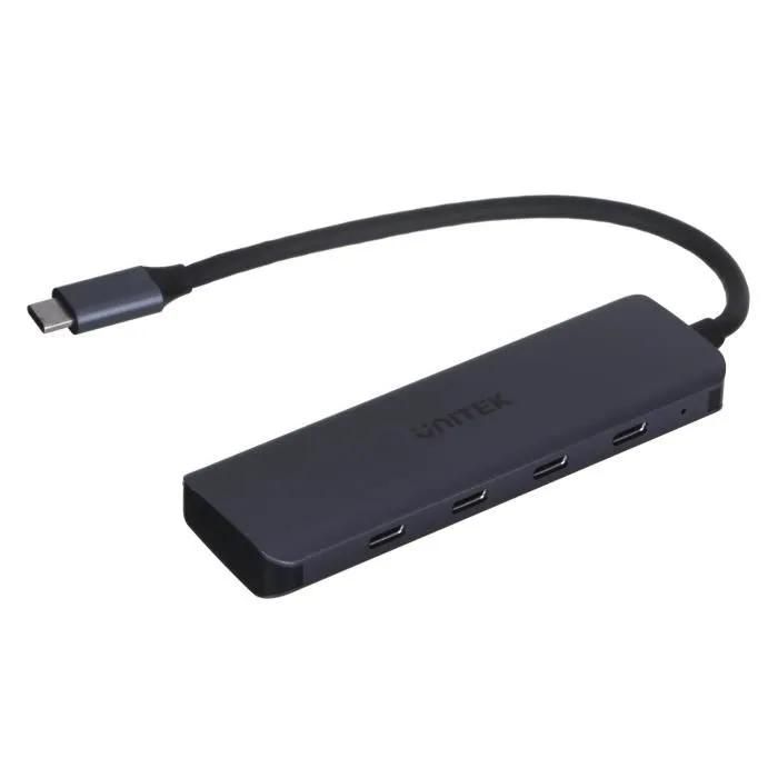 Hub USB UNITEK en aluminium 4 ports - USB 3.2 Gen1, LED intégré