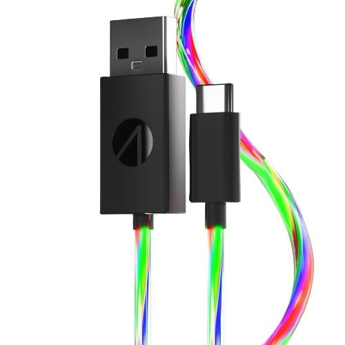Cables de carga Stealth Light Up - Paquete de 2 (Tipo-C a USB-A, 2 m)