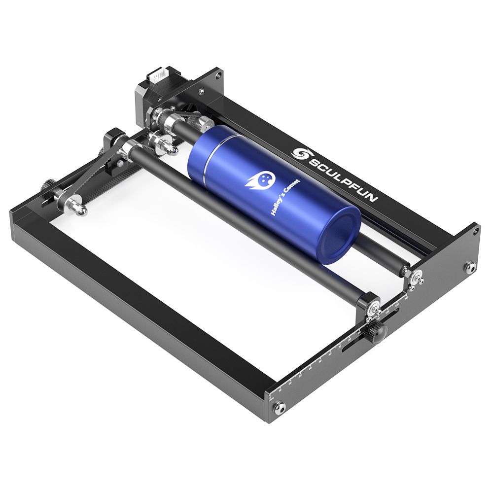 SCULPFUN Rotating Laser Roll, 360-Degree Y-Axis Rotate, Ready to Use, for Graving Cylindrical Objects and Tins