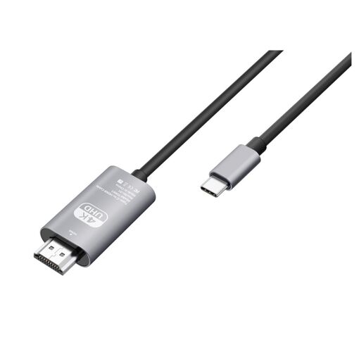 Câble HDMI 4K 60 Hz Haute Résolution vers USB-C 1,8 m Gris