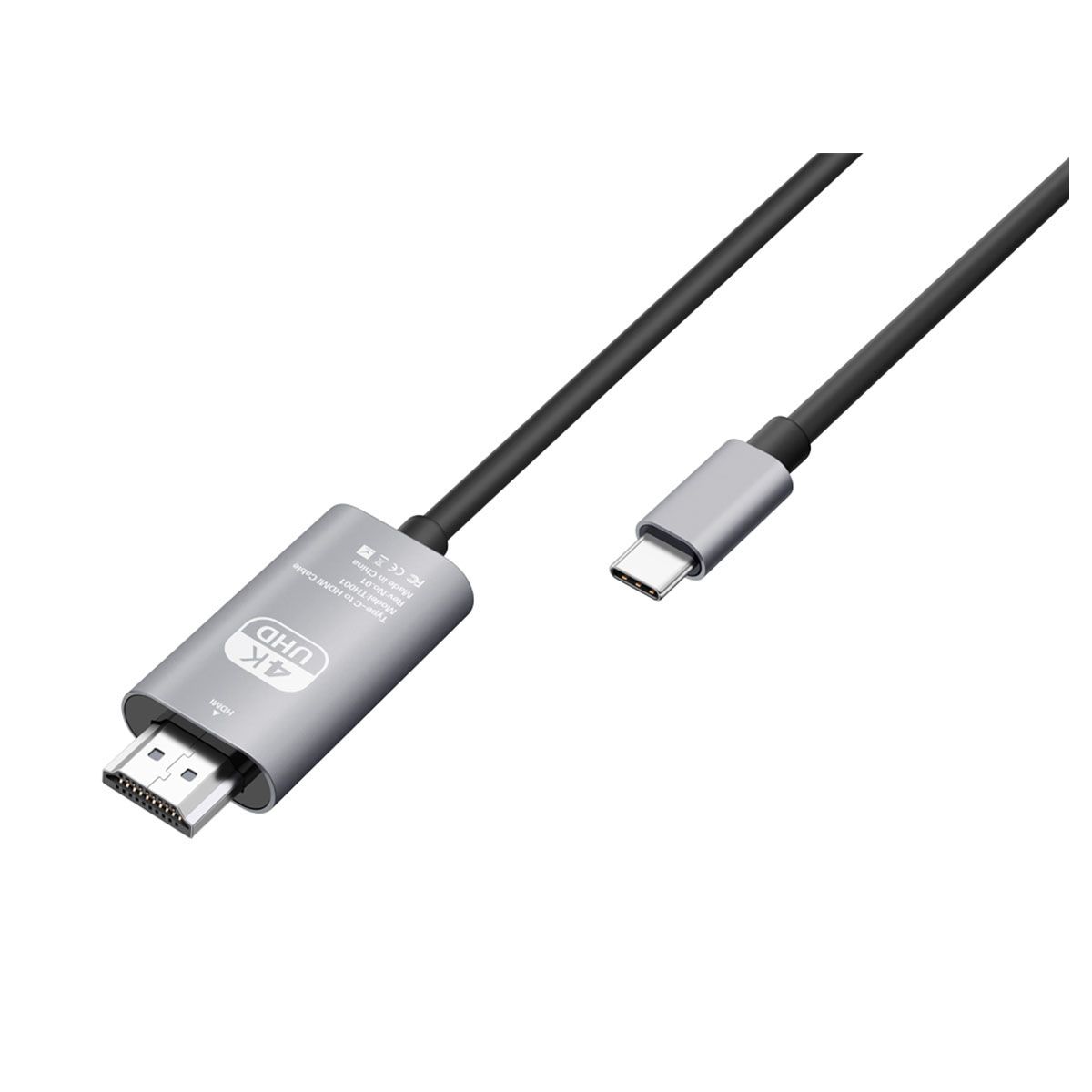 Avizar 4K 60Hz High Resolution HDMI to USB-C Cable, 1.8m, Grey