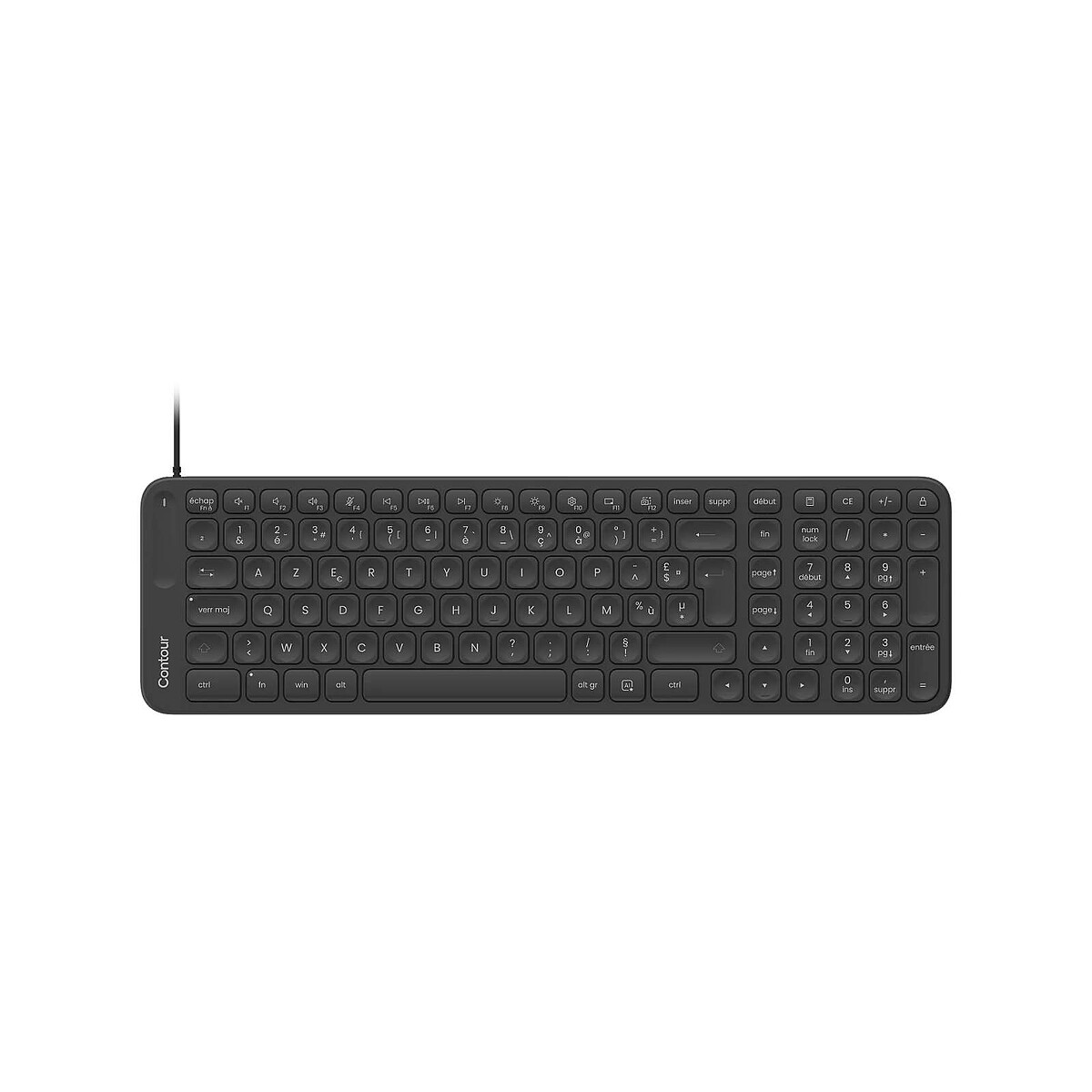Clavier filaire Contour Design Balance de taille moyenne (AZERTY, Français)