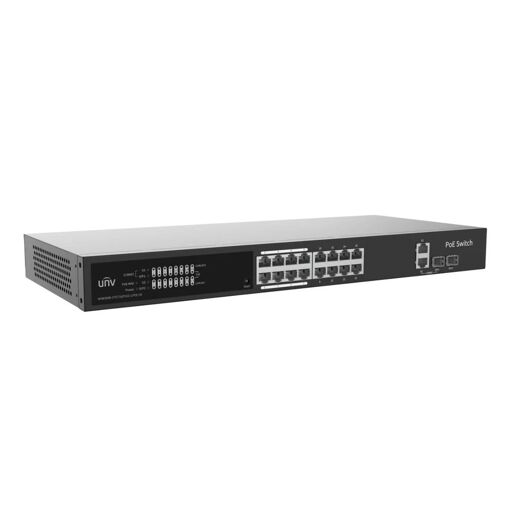 Commutador Uniview Gestionado en la Nube L2 16 Puertos PoE 2 x Uplink 2 x SFP - NSW3000-17GT1GP1GC-LPOE-IN