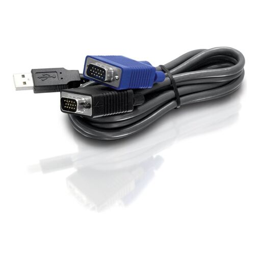 Cable Trendnet TK CU15 - Teclado, Video y Mouse USB - VGA a VGA - 4,5 m - Negro