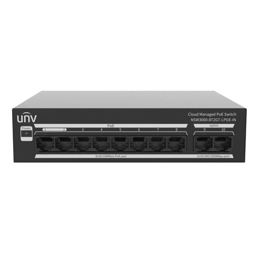 Cloud Managed Switch Uniview 8-Port PoE+ 2 Gigabit RJ45 - NSW3000-8T2GT-LPOE-IN