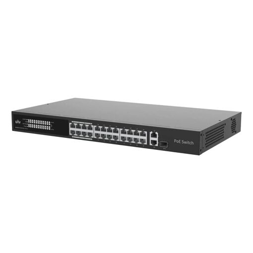 Uniview Managed Switch 24-Port PoE+ 1x Uplink RJ45 1x Uplink Combo - NSW3000-24T1GT1GC-LPOE-IN