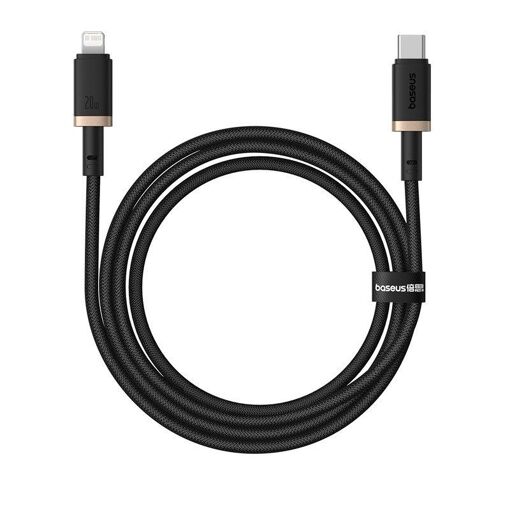 Cable de datos Baseus Dura USB-C a Lightning, 20W, 1m - Dorado / Negro