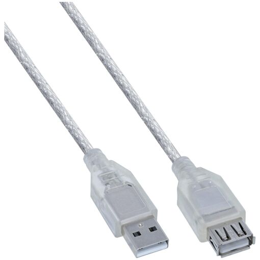Cable USB InLine 34605, 5 m, USB A - USB A, 0,48 Gbit/s, Transparente