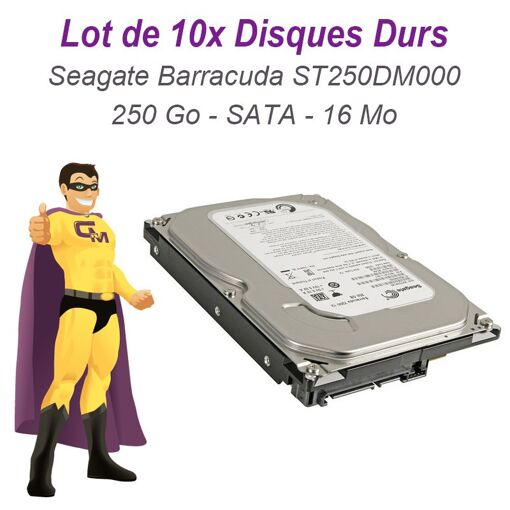 Seagate Barracuda 250GB HDD, 3.5" SATA III, 16MB Cache (Pack of 10)