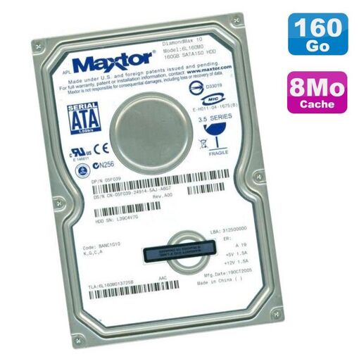 Maxtor 160GB SATA 3.5" DiamondMax 10 Hard Drive
