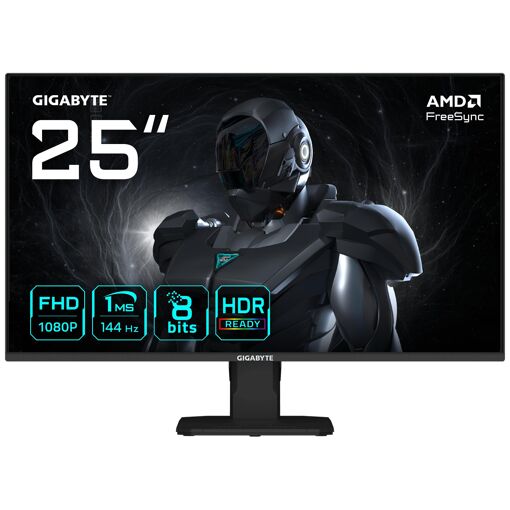 Gigabyte GS25F14 Gaming Monitor - 25" FHD, 144Hz, 1ms, HDR 10, HDMI 2.0, DisplayPort