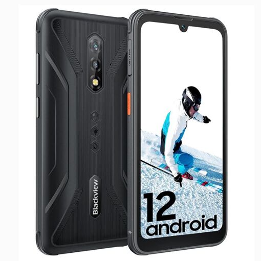Blackview BV5200 Rugged Smartphone, 6.1" Incasable Display, 13MP+5MP Cameras, 4GB+32GB Storage, IP68 Waterproof, NFC, Android 12 - Black