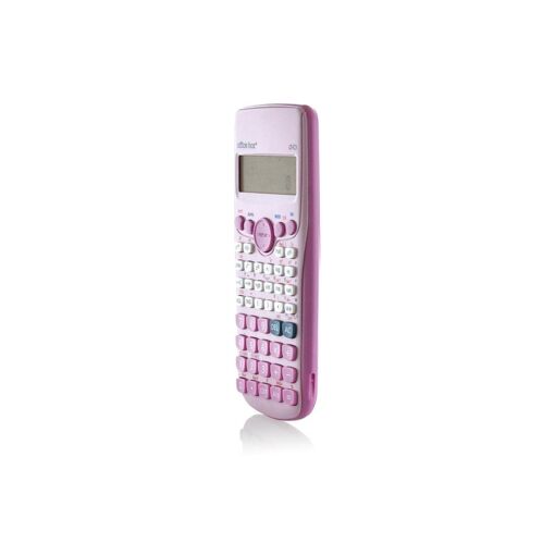 Calculatrice scientifique Fraga Import, 10 chiffres avec 2 exposants, alimentée par pile, rose