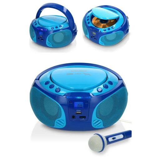 Reproductor de radio FM portátil Lenco SCD-650 CD/MP3 con iluminación LED