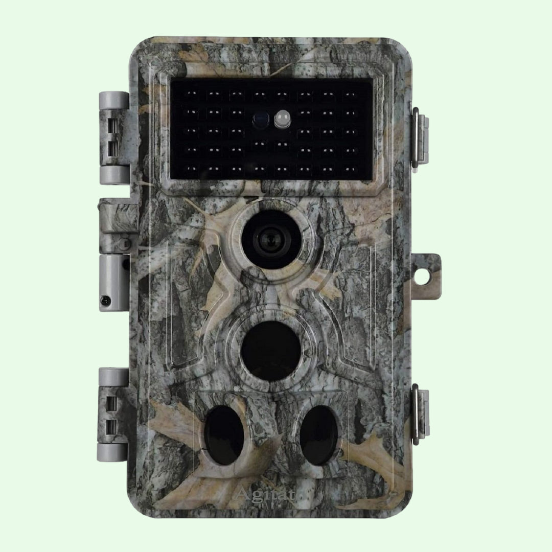 BlazeVideo 64MP 1296P Night Vision Camera with Infrared and IP66 Waterproof, Camouflage Design for Hunting and Wildlife Observation