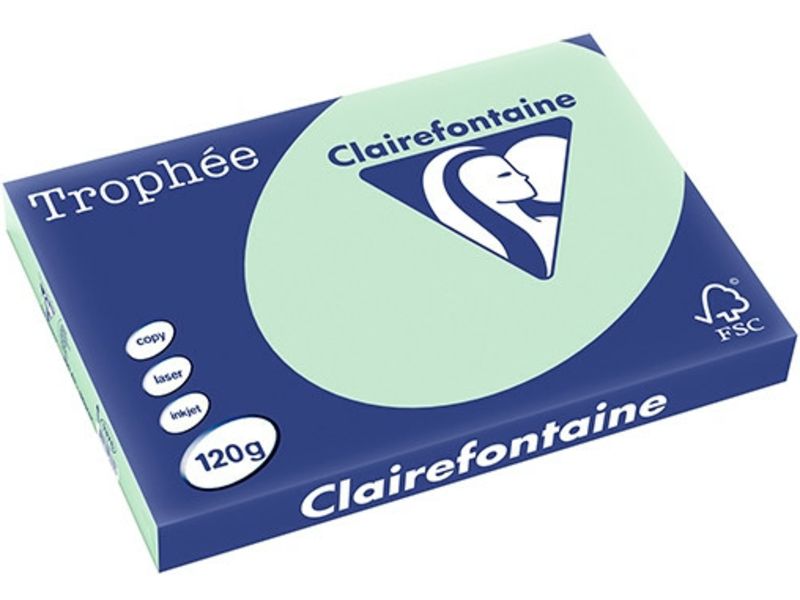 Papier Clairefontaine Vert A3, 120 g/m² (250 feuilles)