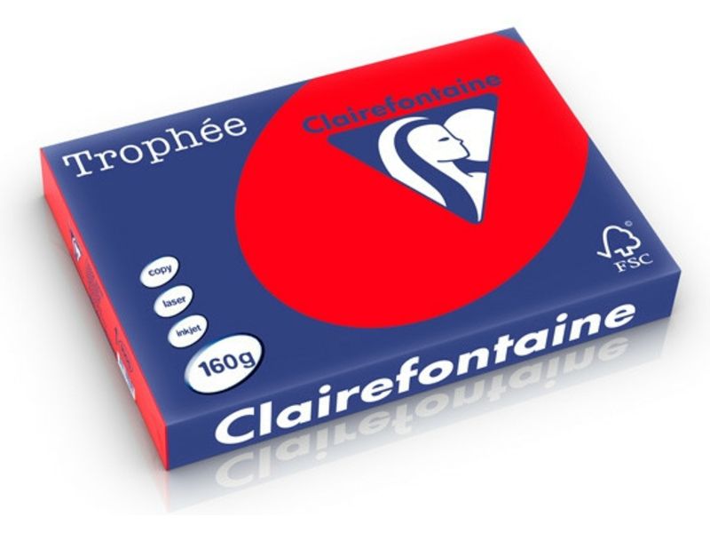 Papier Clairefontaine Corail A3 Coloré 160 g/m² (250 feuilles)