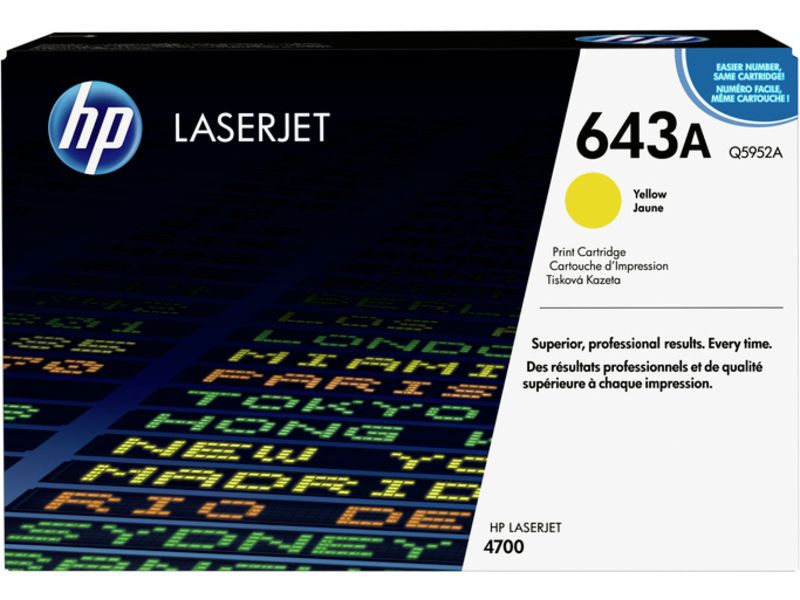 Cartouche HP 643A (Q5952A) Jaune