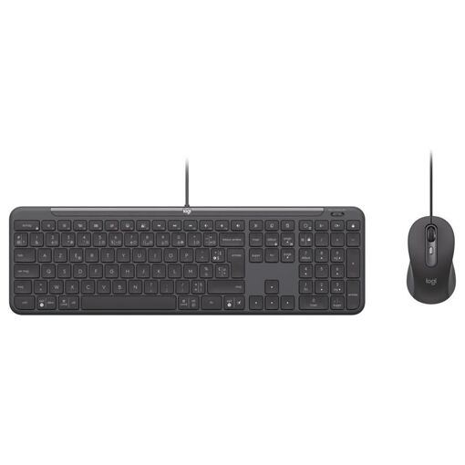 Logitech Signature Slim Wired Combo MK620 - Business Keyboard and Mouse Set - Full Size - USB-C - AZERTY