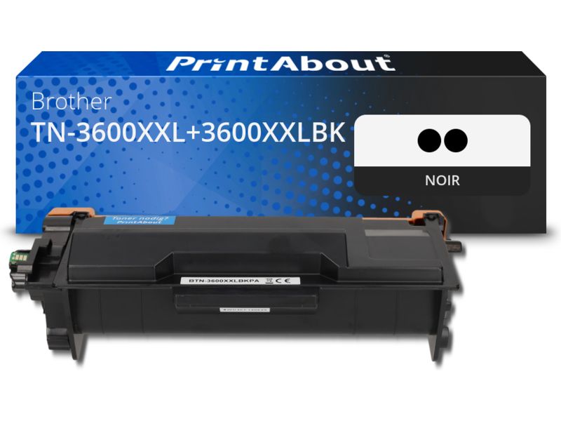 Toner compatible Brother TN-3600XXL+ - Noir - Grande capacité - Multipack