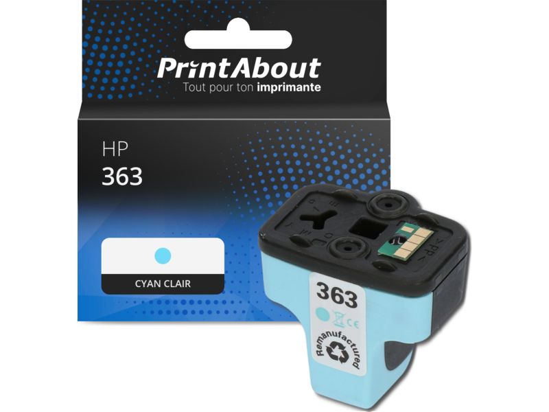Cartucho compatible PrintAbout HP 363 - Cian claro