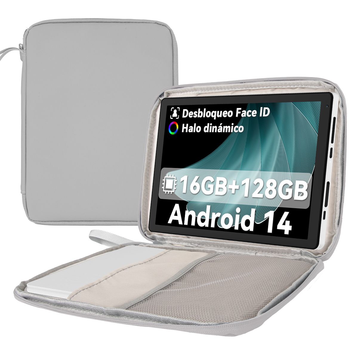Tablet AEEZO de 10,4 pulgadas - Android 14, Octa-core, 16 GB de RAM, 128 GB de ROM, batería de 5000 mAh