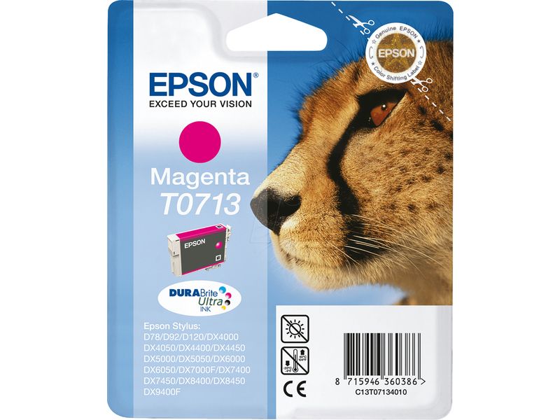 Epson T071 Magenta Ink Cartridge (C13T07134010)