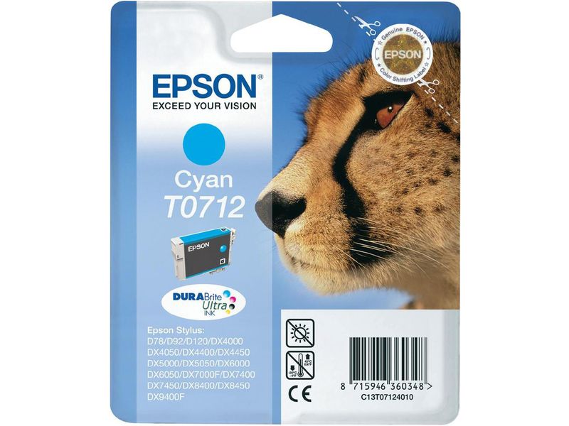 Cartucho de tinta Epson cian T071 (C13T07124010)