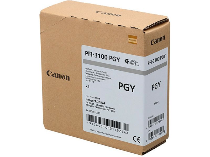 Canon PFI-3100PGY Photo Gray Ink Cartridge