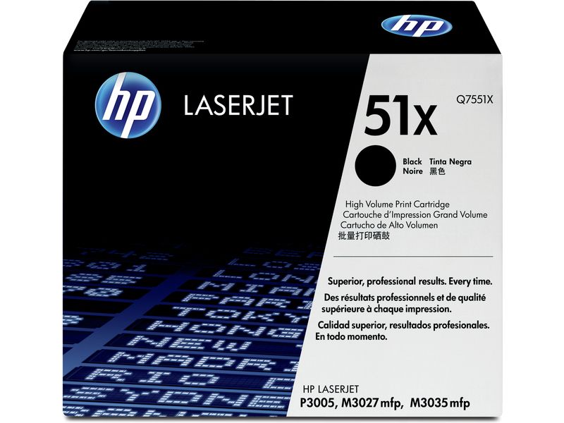 Cartouche de toner HP 51X haute capacité - Noir (Q7551X)