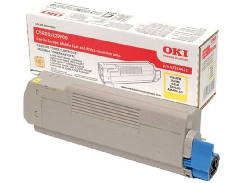 Toner OKI Jaune - Réf. 43324421