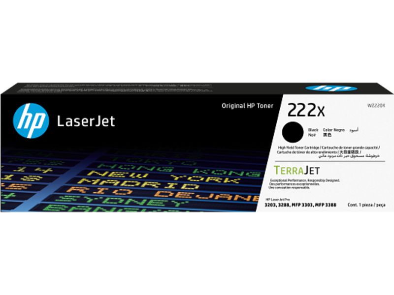 Toner HP 222X Negro de Alta Capacidad (W2220X)