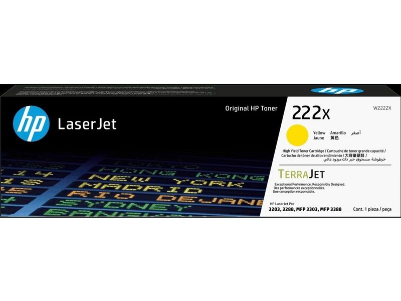 Toner HP 222X Jaune - Grande Capacité
