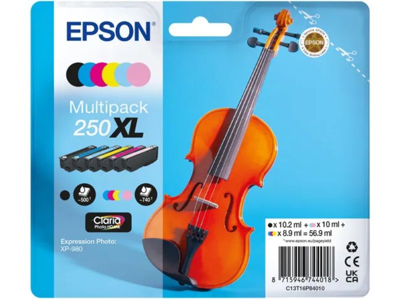 Cartouche d'encre Epson 250XL (C13T16P84010) - 6 couleurs - Grande capacité
