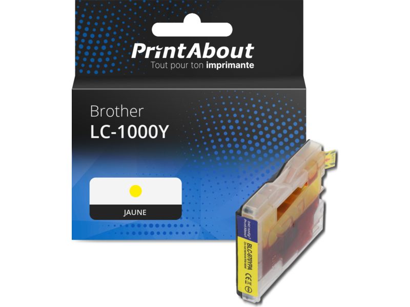 Cartouche compatible Brother LC-1000Y Jaune par PrintAbout