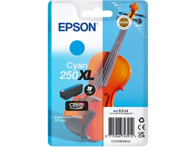 Epson 250XL Cyan Ink Cartridge - High Capacity
