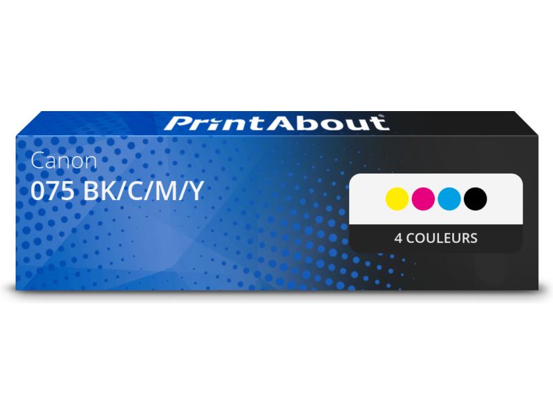 Toner compatible Canon PrintAbout - Noir, Cyan, Magentă, Jaune - Paquet multiplateforme de 4 couleurs
