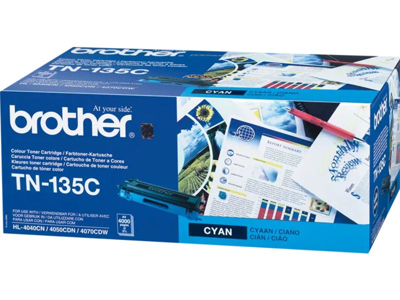 Tinta Brother TN-135C cian de gran capacidad