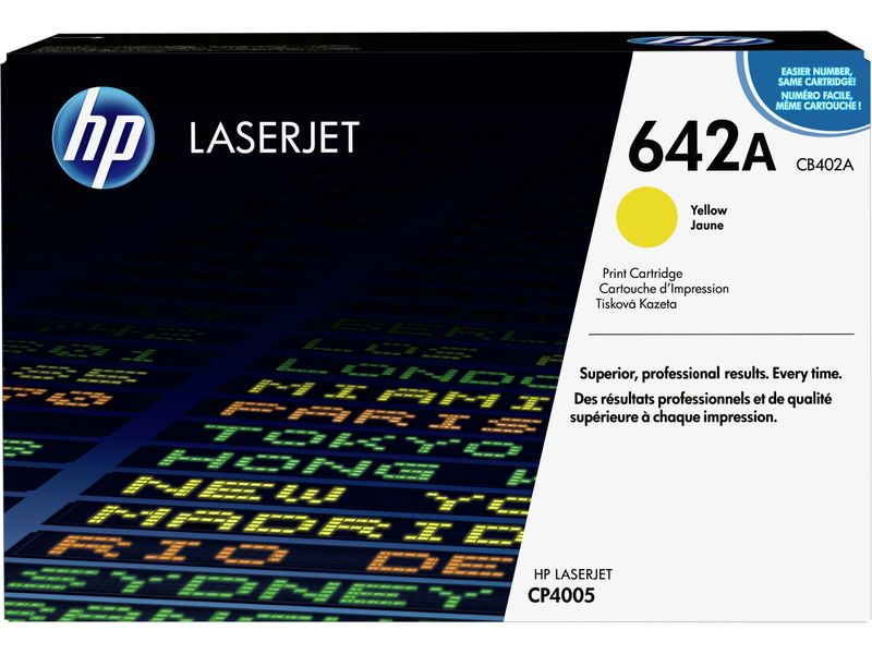Cartouche toner HP 642A (CB402A) Jaune