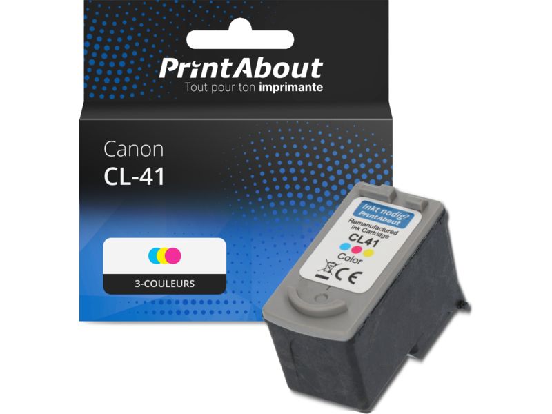 Cartouche d'encre compatible Canon CL-41 3 couleurs (18 ml)