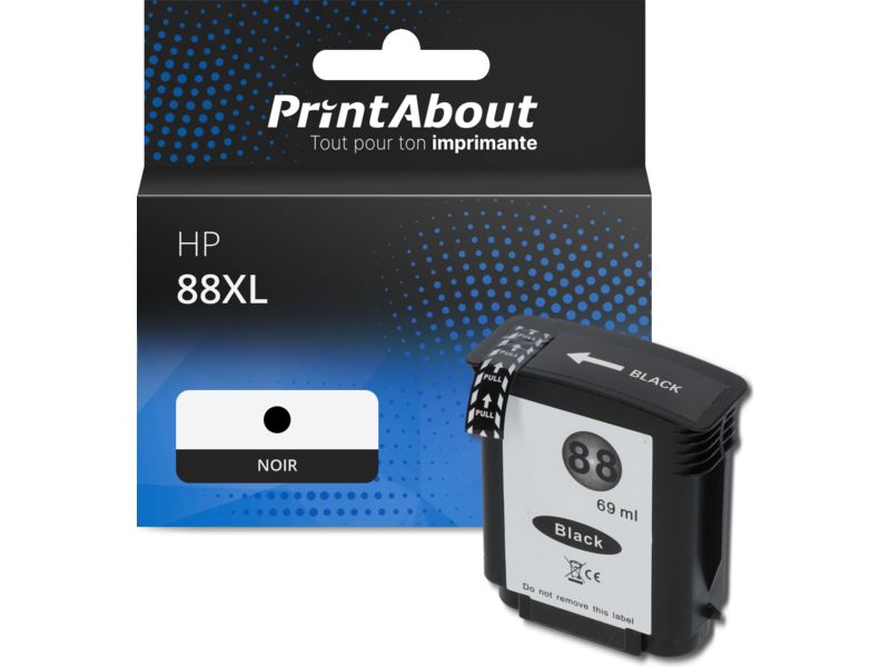 Cartuchos de tinta PrintAbout compatibles con HP 88XL (C9396AE) - Negro - Alta capacidad