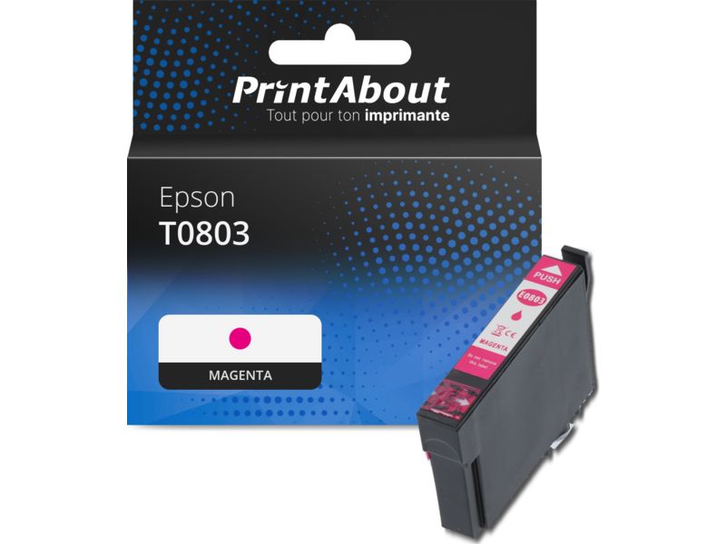 Cartouche compatible Epson T0803 - Magentă