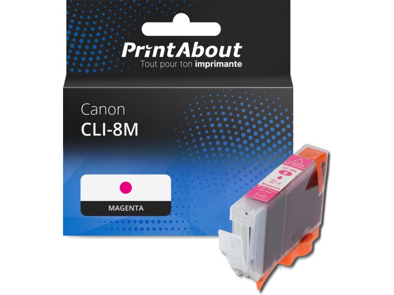 Cartouche d'encre compatible Canon CLI-8M Magenthe PrintAbout